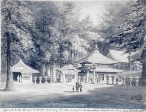 Tilgang til helligdommene i Nikko. (akvarel)
