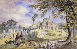 Thuparama Dagoba i Anuradhapura, Sri Lanka, 1873 af Constance Frederica Gordon-Cumming