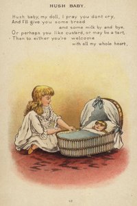 Børnerim: Hush Baby (chromolitho) af Constance Haslewood