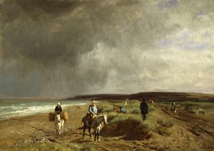Kyst ved Villers, ca. 1859 af Constant Emile Troyon
