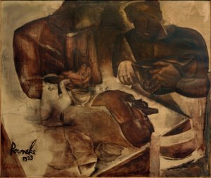 Constant Permeke, "Black Bread" / Olie på lærred, 1923 af Constant Permeke