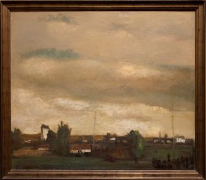 Landsby og bueskydning af Constant Permeke