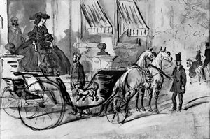 Going for a Drive, 1800-tallet, 1930. af Constantin Guys
