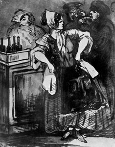 Le Comptoir, 1800-tallet, 1930. af Constantin Guys