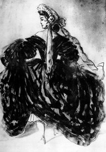 Study of a Woman, 1800-tallet, 1930. af Constantin Guys