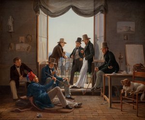 En gruppe danske kunstnere i Rom, 1837