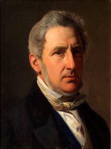 Danish: Portræt af godsejer Alfred Hage (1803-1872) Portrait of the squire Alfred Hage (1803-1872) af Constantin Hansen