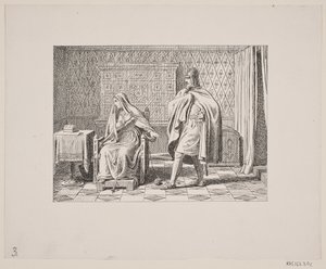 Illustration til Svend Grundtvig, "Marsk Stig: Dansk Folkevise Fra 13de Aarhundrede", 1861 af Constantin Hansen