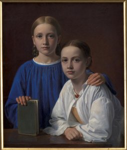 Meta Magdalene Hammerich og Kunstnerens Datter Kristiane Konstantin Hansen af Constantin Hansen