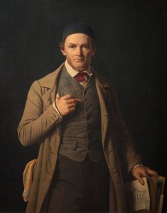 Portrait of Gottlieb Bindesbøll af Constantin Hansen