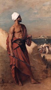 Arabisk vagtpost af Constantin Meunier