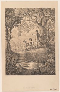 En tegnelektion, 1865 (recto of 375816) af Constantine Hertzberg