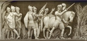 Pizarro på vej til Peru Frisen i rotunden i United States Capitol, 1860-1873