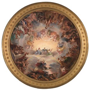 Studie til Apotheosis of Washington i Rotunda i United States Capitol Building