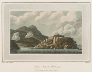 Pigeon Island i Martinique. Litografi (56,6x43,4 cm), af pastor Cooper Willyams (1762-1816)