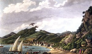 Udsigt over Saint-Pierre-bugten på Martinique