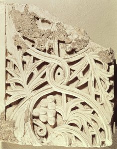 Fragment af en frise, fra klostret Apa Jeremias, Sakkara (kalksten)