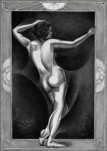 Art deco-nøgenfigur af Corné Akkers