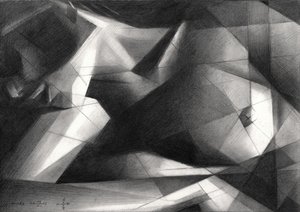 Dramatisk geometrisk figur af Corné Akkers