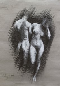 Sensuel skitse af et par af Corné Akkers