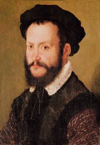 Portræt af en mand med brunt hår, ca. 1560