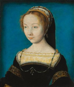 Portræt af en kvinde, ca. 1540 (olie på træ) af Corneille de Lyon