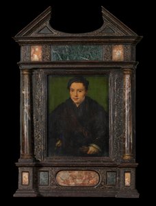 Portræt af en mand (olie på panel) af Corneille de la Haye (1500 75)