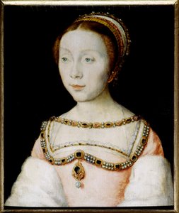 Portræt af Francoise de Longwy, hustru til admiral Philippe Chabot, enke i 1543, gift igen i 1545 med Jacques de Peruse, lord of Ecars. Maleri af Corneille De Lyon (Corneille de The Hague) (1500/1510-1574). Olie på træ. Mål: 0,13 x 0,16 m. Versailles, Mus