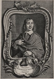 Portræt af Philips Wouwerman eller Philippus Wouwermans 1619-1668 hollandsk maler - gravering af Nicolas-Gabriel Dupuis efter Cornelis Visscher af Cornelis (after) Visscher