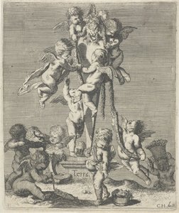 Jord Terra (titel på objekt) De fire elementer (serietitel) af Cornelis A. Hellemans