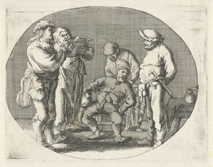 Syngende gårdgruppe af Cornelis A. Hellemans