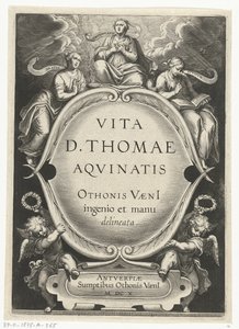 Titeltryk for: Otto van Veen, Vita D. Thomae Aqvinatis, Antwerpen, 1610 The Life of Saint Thomas Aquinas (serietitel)
