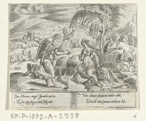 En engel tager Hagar tilbage The Life of Abraham (serietitel) af Cornelis Bos