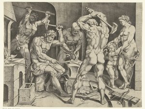 Venus og Amor i Vulcans værksted