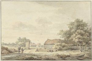 Landskab med gårde af Cornelis Buys