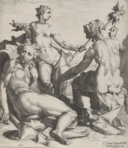 De tre skæbner, ca. 1589 af Cornelis Cornelisz van Haarlem