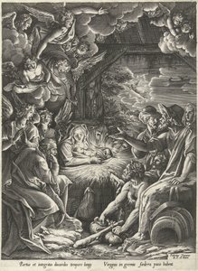 Tilbedelse af hyrderne af Cornelis Cort