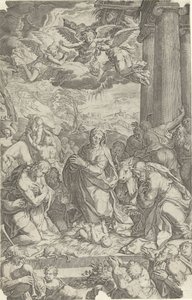 Tilbedelse af hyrderne af Cornelis Cort