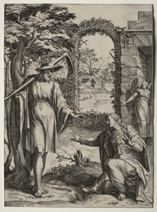 Kristus viser sig for Maria Magdalena af Cornelis Cort