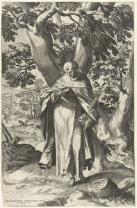 St. Dominic læser en bog af Cornelis Cort