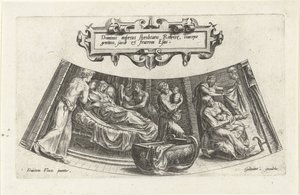 Jakobs og Esaus fødsel The History of Jacob (serietitel) af Cornelis Cort