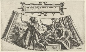 Jakobs og Rakels møde ved brønden The History of Jacob (serietitel) af Cornelis Cort