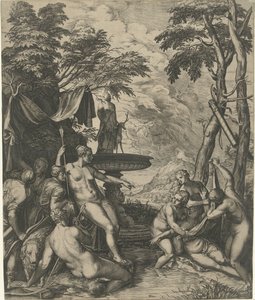 Diana opdager Callisto .s graviditet af Cornelis Cort
