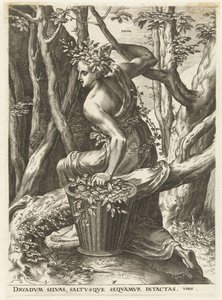 Dryas (titel på objekt) Gudinder og nymfer (serietitel) af Cornelis Cort