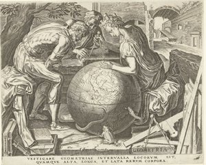 Geometri (Geometri) De syv liberale kunster (Artes Liberales) (serietitel) af Cornelis Cort