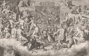 Klagesang over malerkunsten øvre halvdel, 1579. af Cornelis Cort