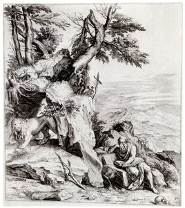 Landskab med Sankt Hieronymus, 1500-tallet, 1937 af Cornelis Cort