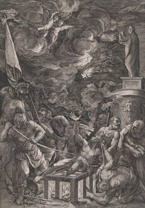 Martyrium af St. Lawrence, 1571. af Cornelis Cort
