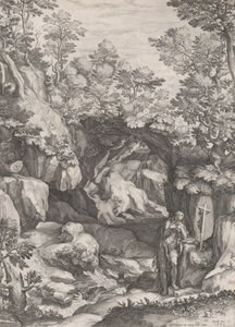 Mary Magdalen angrende i ørkenen, 1573. af Cornelis Cort