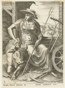blegner Gudinder og nymfer (serietitel) af Cornelis Cort